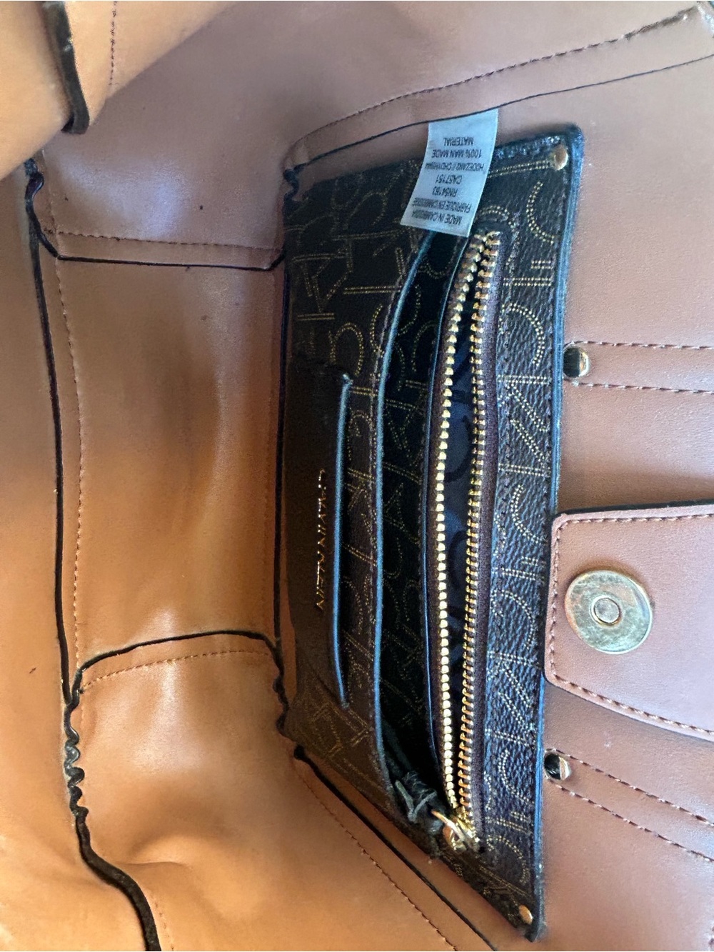 Calvin Klein Shoulder Tote with Gold Hardware - Picture 2 of 2